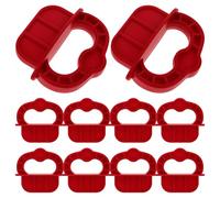 Entretoise de Planche de Terrasse Rouge en Plastique 12 Pièces 1/4 Po
