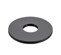 Entretoise en caoutchouc de rondelles plates en nylon noires ou blanches | Joints durs d'isolation de rondelle en plastique de M2-M24, scellage étanche for boulons à vis(Black,M3x6x1.2mm (500pcs))