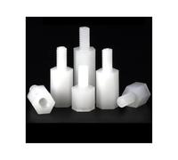 Entretoises et piliers d'espacement, Entretoise PCB filetée mâle femelle hexagonale en plastique isolée M2 .5 M3 M4 blanc 50 pièces 5-25mm