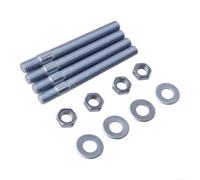Entretoises Phénoliques Kit Carburateur SBC BBC Chevy | Acier galvanisé lourd, résistance rouille, finition brillante, taille 5/16x3-3/8 pouces, installation directe