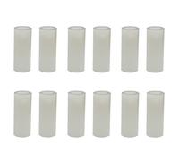 Entretoises rondes en nylon blanc M8 de 25 mm avec un diamètre extérieur de 15 mm (lot de 12)