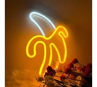 ENUOLI banane néon signe de lumière LED banane neon signe lampe murale propulsée par 3 AA batterie/USB charge LED banane Night Light pour chambre à coucher enfants Salle d'enfants Décor fête de mar