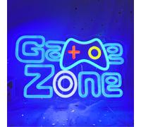 ENUOLI Panneaux néon Game Zone, panneau LED Zone de jeu, néon de jeu coloré et accrocheur, alimenté par USB, pour décoration murale dans la chambre/antre d'homme, cadeaux pour joueurs pour hommes