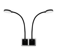 Lampes Appliques Veilleuse de Lecture Chevet Murale LED Dimmable Tactile Noir avec Prise 4W 350Lm Eclairage Blanc Neutre 4000K Pas Fonction de