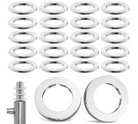 ENUTROF Rondelles pour Gonds Bague Paumelle Rondelle de Porte Paumelles | 20Pcs 20x14x2mm en Acier Inoxydable Gond Metal Volet Rondel Port Plate Charnières Inox Charniere Bagues Plates(M14)