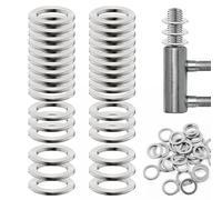ENUTROF Rondelles pour Gonds Bague Paumelle Rondelle de Porte Paumelles | 30Pcs 10,2x15x1,5mm en Acier Inoxydable Gond Metal Volet Rondel Port Plate Charnières Inox Charniere Bagues Plates(M10)