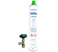 ENVASE GAS R600 ISOBUTANO REFRIGERANTE 420gr + VALVULA INCLU