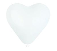Enveloppe 100 ballons cœur en latex naturel Premium Quality CR6 (16 cm / 6"), rouge