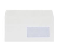 Enveloppe 110 x 220 mm budget 80 g fenêtre 45 x 100 mm auto blanche - Boîte de 500
