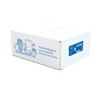 Enveloppe 110 x 220 mm La Couronne 80 g avec fenêtre 35 x 100 mm blanche - Boîte de 500