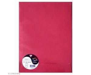 Enveloppe A4 - Clairefontaine - Pollen - 229 X 324 Mm - 120 G - Rouge Groseille - 5 Pcs