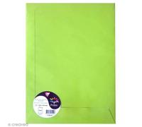 Enveloppe A4 - Clairefontaine - Pollen - 229 X 324 Mm - 120 G - Vert Pomme - 5 Pcs