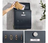 Enveloppe avec serrure à cylindre en cuivre - verrouillable - anthracite - GMB021G01