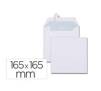 Enveloppe blanche gpv carree papier offset 120g 165x165mm bande de protection ideale invitations faire-part voeux