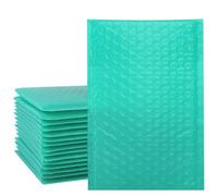 Enveloppe Bulle Enveloppes de courrier rembourrées à bulles vertes, 100 pièces, en Poly for emballage, sac d'expédition auto-scellant, rembourrage(100Pcs Green,15 * 18cm)