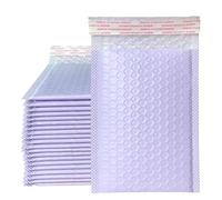 Enveloppe Bulle Enveloppes rembourrées à bulles noires et blanches, 50 pièces, sacs d'emballage fermeture éclair for affaires, en Mylar, emballage d'expédition 15x20cm(Purple-50pcs,15 * 20cm)