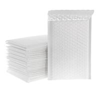 Enveloppe Bulle Enveloppes rembourrées en Poly rose, 50 pièces, sacs d'expédition doublés de bulles vrac(White-50pcs,11 * 15cm)