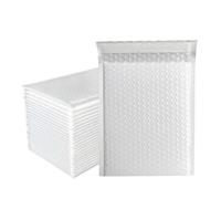Enveloppe Bulle Sac d'expédition noir auto-scellant, 100 pièces, sacs de courrier étanches, enveloppes à bulles rembourrées(White 50PCS,13 * 18cm)