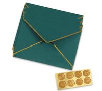 Enveloppe Cadeau 20 Pièces Enveloppes en Papier Kraft Les Cartes Cadeaux Enveloppe avec Bords dorés Enveloppes de Carte Postale Enveloppee de carton d’invitation Pour mariage fêtes cartes de vœux
