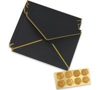 Enveloppe Cadeau 20 Pièces Enveloppes en Papier Kraft Les Cartes Cadeaux Enveloppe avec Bords dorés Enveloppes de Carte Postale Enveloppee de carton d’invitation Pour mariage fêtes cartes de vœux