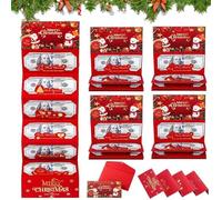 Enveloppe créative pour offrir de l'argent à Noël (4PCS) | Une façon originale d'offrir de l'argent pour Noël ; un nouveau modèle créatif doté de 6 compartiments