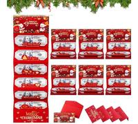 Enveloppe créative pour offrir de l'argent à Noël (6PCS) | Une façon originale d'offrir de l'argent pour Noël ; un nouveau modèle créatif doté de 6 compartiments