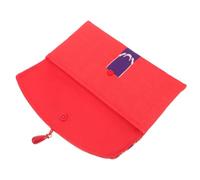 Enveloppe D'argenté pour Mariage Rouge en Tissu Style Chinois Grand Format | Fête Nuptiale, Pièce Unique, Usage Présent, Format Xl, Finition Brodée