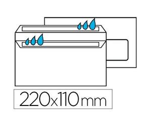 Enveloppe économique dl 110x220mm 80g autocollante fenêtre 35x100mm coloris blanc boîte 500 unités