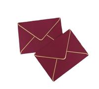 Enveloppe Enveloppes for Invitation de mariage, 50 pièces/paquet, 18.5cm x 13., sac enveloppe(Wine red 50pc)
