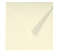Clairefontaine Enveloppes Vergé de France 165×165 mm – Lot de 25 – Doublées gommées Ivoire – 100 g
