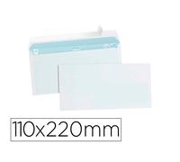 Enveloppe gpv économique vélin blanc 75g dl 110x220mm adhésive fenêtre 45x100mm paquet 50 unités