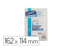 Enveloppe gpv précasée vélin blanc 90g c6 114x162mm adhésive fond gris paquet 25 unités