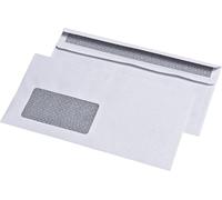 Enveloppe MAIL média DIN longue, avec fenêtre, autocollante, blanche, 75 g/m², impression intérieure grise, opaque, fente de sécurité, impression intérieure mer de chiffres, 1000 pièces