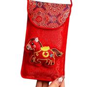 Enveloppe Rouge Chinoise Ensemble de motifs de broderie traditionnelle | Enveloppes rouges du Nouvel An 2026 Pour la Fête du printemps, mariage, fiançailles, anniversaire et célébrations