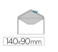Enveloppe visite gpv saint louis papier vélin blanc 100g 90x140mm gommée doublée fond gris étui 25 unités