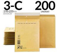 Enveloppes à bulles - Enveloppes d'expédition rembourrées - 200 pièces - 170 x 225 mm - Papier kraft - Rembourrage intérieur en film à bulles - Auto-adhésives - Pour un envoi sécurisé
