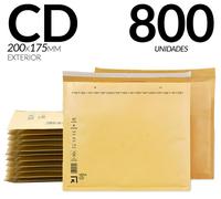 Enveloppes à bulles - Poches de protection pour CD - 800 pièces - 20 × 17,5 cm - Rembourrées - Papier kraft - Emballage anti-choc