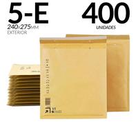 Enveloppes à bulles rembourrées - 5E - 400 pièces - 24 x 27,5 cm - Papier kraft - Protection contre les chocs