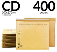 Enveloppes à bulles rembourrées - CD - 400 pièces - Papier kraft - 20 x 17,5 cm - Amortissantes - Pour un envoi sécurisé