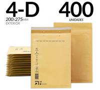 Enveloppes à bulles rembourrées - Enveloppes d'expédition 4D - 400 pièces - 200 x 275 mm - Papier kraft - Protection contre les chocs - Pour un envoi sécurisé