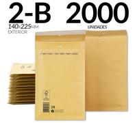 Enveloppes à bulles rembourrées - Enveloppes d'expédition pour un envoi sécurisé - 2000 pièces - 140 × 225 mm - Papier kraft - Rembourrage intérieur - Rabat adhésif
