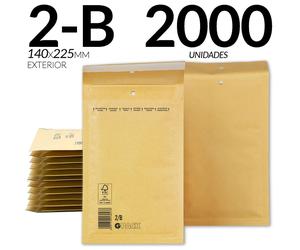 Enveloppes à bulles rembourrées - Enveloppes d'expédition pour un envoi sécurisé - 2000 pièces - 140 × 225 mm - Papier kraft - Rembourrage intérieur - Rabat adhésif