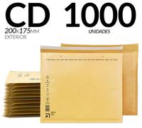 Enveloppes à bulles rembourrées - Enveloppes pour CD - 1000 pièces - 20 x 17,5 cm - Papier kraft - Protection contre les chocs - Envoi sécurisé
