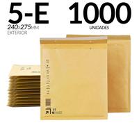 Enveloppes à bulles rembourrées - Enveloppes pour documents - 1000 pièces - Format 5-E - 24 x 27,5 cm - Papier kraft - Amortissantes