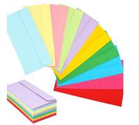 Enveloppes auto-adhésives 50 pièces, enveloppes professionnelles Standard colorées pour Invitations d ' anniversaire bureau