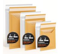 Enveloppes Bulles Expédition, Kraft, Blanc ou Mixte - Fermeture Auto - Pochettes Papier avec Protection Bulles, Pour Envois Sécurisés - Pack L - Ofituria (Kraft et Blanc, 12 enveloppes)