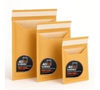Enveloppes Bulles Expédition, Kraft, Blanc ou Mixte - Fermeture Auto - Pochettes Papier avec Protection Bulles, Pour Envois Sécurisés - Pack S - Ofituria (Kraft, 120 enveloppes)