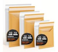 Enveloppes Bulles Expédition, Kraft, Blanc ou Mixte - Fermeture Auto - Pochettes Papier avec Protection Bulles, Pour Envois Sécurisés - Pack S - Ofituria (Kraft et Blanc, 60 enveloppes)