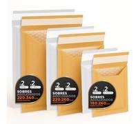 Enveloppes Bulles Expédition, Kraft, Blanc ou Mixte - Fermeture Auto - Pochettes Papier avec Protection Bulles, Pour Envois Sécurisés - Pack M - Ofituria (Kraft et Blanc, 12 enveloppes)