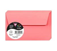 Enveloppes - CLAIREFONTAINE - Pollen - Format rectangle - 90x140mm - Rose litchi